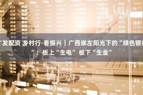 广发配资 乡村行·看振兴｜广西崇左阳光下的“绿色银行”：板上“生电”&#32;板下“生金”