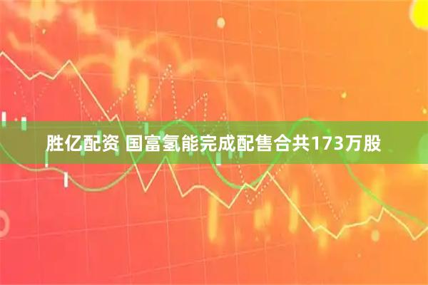 胜亿配资 国富氢能完成配售合共173万股