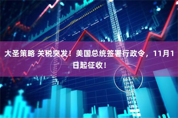 大圣策略 关税突发！美国总统签署行政令，11月1日起征收！